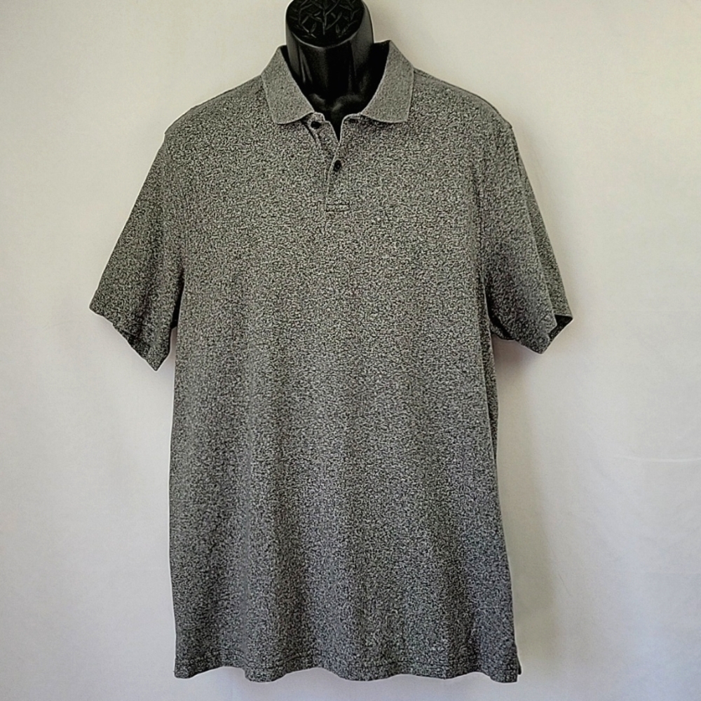 Tasso Elba Heathered Gray  Short Sleeve Polo Size XL